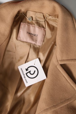 Γυναικείο παλτό TWINSET, Μέγεθος M, Χρώμα  Μπέζ, Τιμή 76,12 €