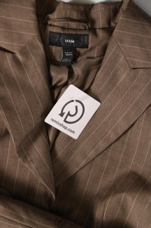 Дамско сако H&M, Размер XS, Цвят Кафяв, Цена 11,00 лв.