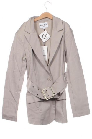 Γυναικείο σακάκι NA-KD, Μέγεθος XS, Χρώμα Γκρί, Τιμή 15,96 €
