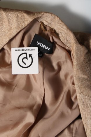 Γυναικείο σακάκι Yorn, Μέγεθος XL, Χρώμα  Μπέζ, Τιμή 14,97 €