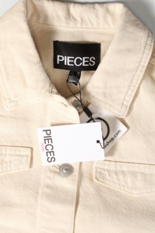 Γυναικείο μπουφάν Pieces, Μέγεθος XS, Χρώμα Εκρού, Τιμή 42,27 €