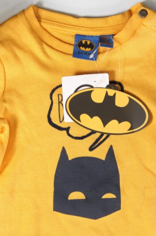Bluză pentru copii Batman, Mărime 9-12m/ 74-80 cm, Culoare Galben, Preț 20,53 Lei