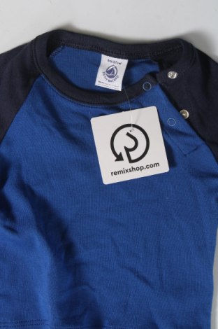 Παιδική μπλούζα Petit Bateau, Μέγεθος 3-6m/ 62-68 εκ., Χρώμα Μπλέ, Τιμή 9,90 €