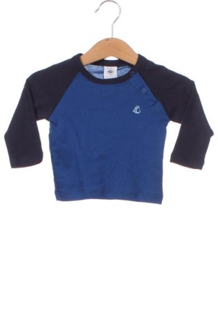 Детска блуза Petit Bateau, Размер 3-6m/ 62-68 см, Цвят Син, Цена 10,24 лв.