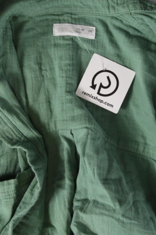 Детска риза Zara, Размер 11-12y/ 152-158 см, Цвят Зелен, Цена 7,41 лв.