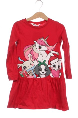 Детска рокля H&M, Размер 4-5y/ 110-116 см, Цвят Червен, Цена 25,87 лв.