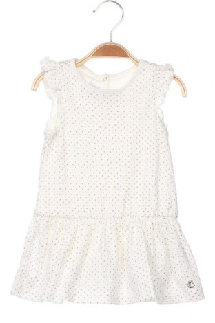 Детска рокля Petit Bateau, Размер 9-12m/ 74-80 см, Цвят Бял, Цена 23,70 лв.