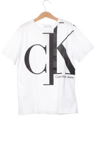 Детска тениска Calvin Klein Jeans, Размер 10-11y/ 146-152 см, Цвят Бял, Цена 65,55 лв.