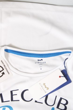 Kinder T-Shirt Cyrillus, Größe 7-8y/ 128-134 cm, Farbe Weiß, Preis 5,23 €