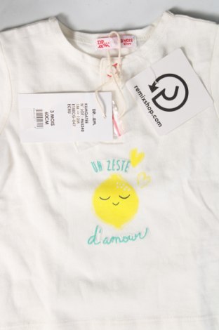 Детска тениска Dp...am, Размер 3-6m/ 62-68 см, Цвят Бял, Цена 11,31 лв.