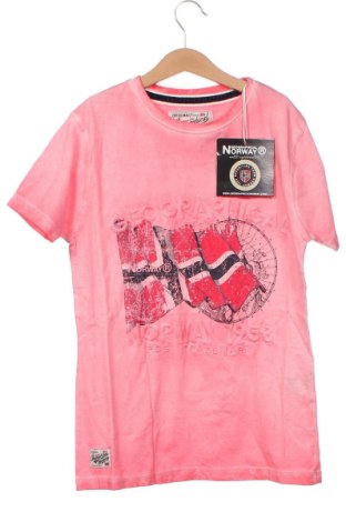 Детска тениска Geographical Norway, Размер 9-10y/ 140-146 см, Цвят Розов, Цена 79,00 лв.