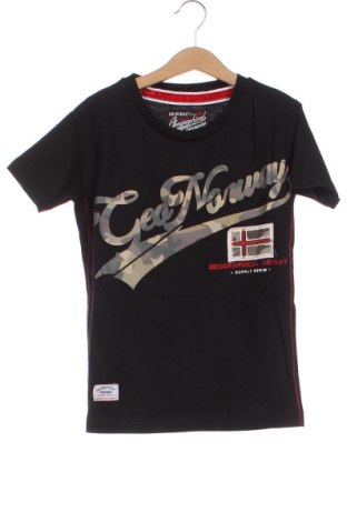 Dziecięcy T-shirt Geographical Norway, Rozmiar 7-8y/ 128-134 cm, Kolor Czarny, Cena 130,55 zł