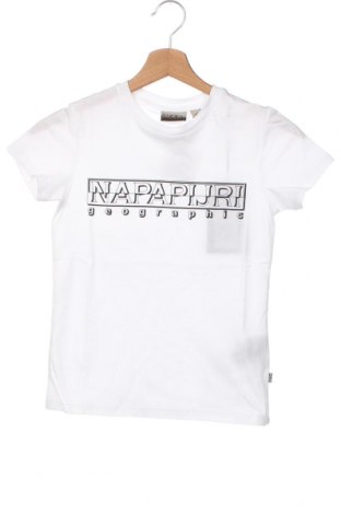 Kinder T-Shirt Napapijri, Größe 7-8y/ 128-134 cm, Farbe Weiß, Preis 21,47 €