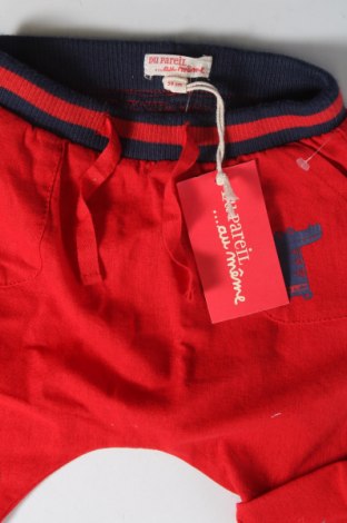 Dziecięce spodnie Du Pareil Au Meme, Rozmiar 2-3m/ 56-62 cm, Kolor Czerwony, Cena 23,59 zł