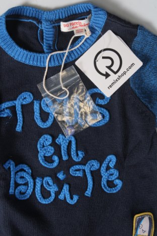 Детски пуловер Du Pareil Au Meme, Размер 9-12m/ 74-80 см, Цвят Син, Цена 19,80 лв.