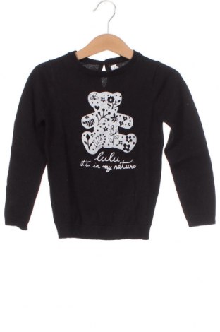 Детски пуловер LuluCastagnette, Размер 3-4y/ 104-110 см, Цвят Черен, Цена 21,83 лв.
