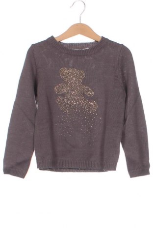 Детски пуловер LuluCastagnette, Размер 5-6y/ 116-122 см, Цвят Сив, Цена 38,35 лв.