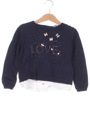 Детски пуловер Okaidi, Размер 2-3y/ 98-104 см, Цвят Син, Цена 31,85 лв.