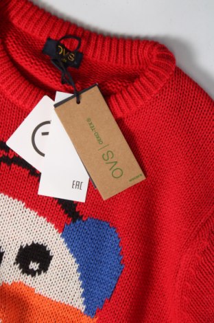 Детски пуловер Oviesse, Размер 15-18y/ 170-176 см, Цвят Червен, Цена 11,21 лв.