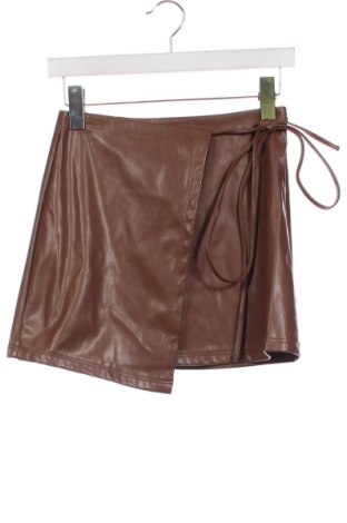 Kožená sukňa  SHEIN, Veľkosť XS, Farba Hnedá, Cena  14,84 €