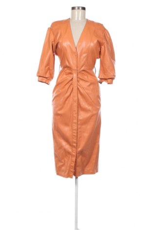 Kožené šaty  Zara, Veľkosť XS, Farba Oranžová, Cena  12,00 €