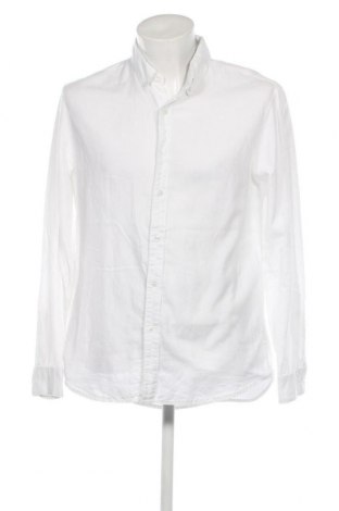 Мъжка риза Bershka, Размер L, Цвят Бял, Цена 29,00 лв.