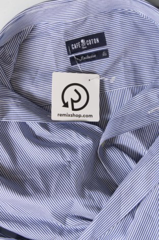 Ανδρικό πουκάμισο Cafe Coton, Μέγεθος S, Χρώμα Μπλέ, Τιμή 5,57 €