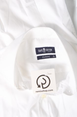 Ανδρικό πουκάμισο Cafe Coton, Μέγεθος M, Χρώμα Λευκό, Τιμή 37,11 €