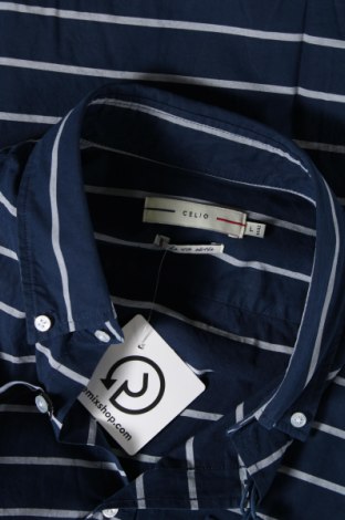 Ανδρικό πουκάμισο Celio, Μέγεθος L, Χρώμα Μπλέ, Τιμή 23,71 €