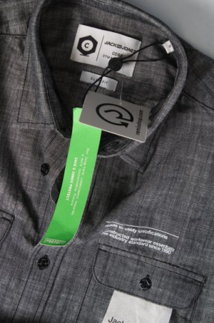 Herrenhemd Core By Jack & Jones, Größe S, Farbe Grau, Preis 7,36 €