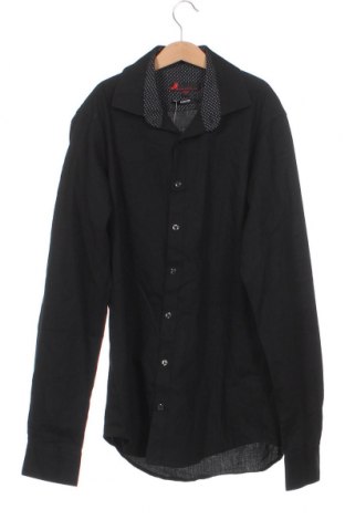 Ανδρικό πουκάμισο Dressmann, Μέγεθος S, Χρώμα Μαύρο, Τιμή 3,71 €