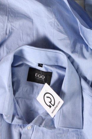 Ανδρικό πουκάμισο Ego, Μέγεθος L, Χρώμα Μπλέ, Τιμή 7,36 €