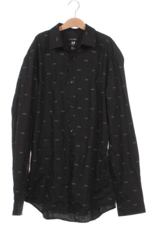 Мъжка риза H&M, Размер M, Цвят Черен, Цена 6,09 лв.