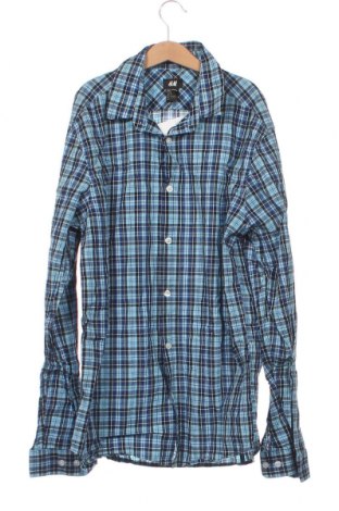 Мъжка риза H&M, Размер M, Цвят Син, Цена 4,35 лв.