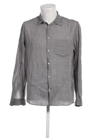 Мъжка риза H&M, Размер L, Цвят Сив, Цена 18,85 лв.