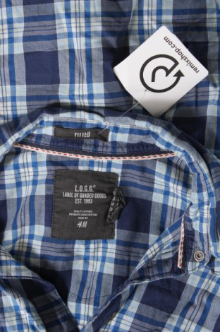 Herrenhemd H&M L.O.G.G., Größe S, Farbe Blau, Preis € 2,42