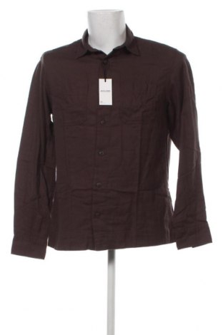 Ανδρικό πουκάμισο Jack & Jones, Μέγεθος L, Χρώμα Καφέ, Τιμή 10,16 €