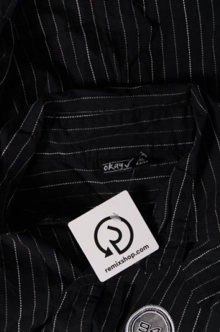 Ανδρικό πουκάμισο Okay, Μέγεθος XL, Χρώμα Μαύρο, Τιμή 5,02 €