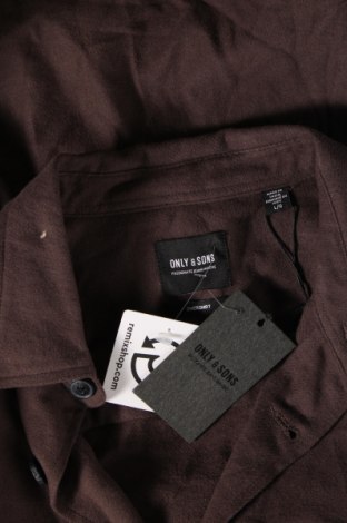 Herrenhemd Only & Sons, Größe L, Farbe Braun, Preis 8,06 €