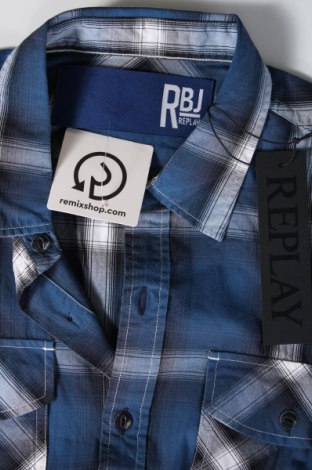 Ανδρικό πουκάμισο Replay, Μέγεθος L, Χρώμα Μπλέ, Τιμή 17,53 €