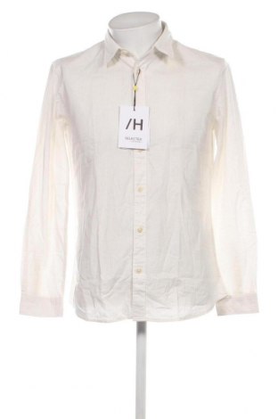 Ανδρικό πουκάμισο Selected Homme, Μέγεθος M, Χρώμα  Μπέζ, Τιμή 17,75 €
