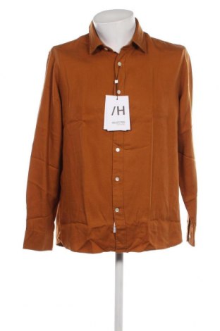 Ανδρικό πουκάμισο Selected Homme, Μέγεθος M, Χρώμα Καφέ, Τιμή 10,57 €