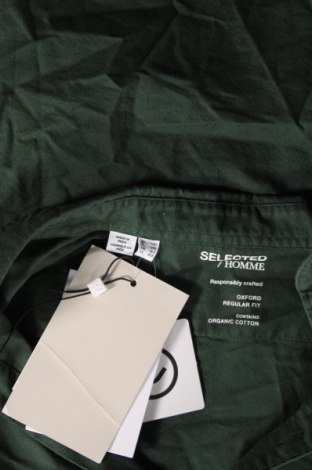 Мъжка риза Selected Homme, Размер L, Цвят Зелен, Цена 82,00 лв.