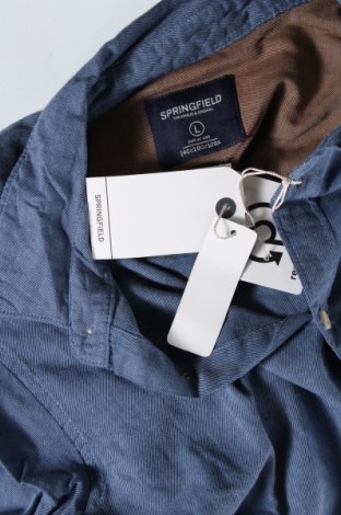 Ανδρικό πουκάμισο Springfield, Μέγεθος L, Χρώμα Μπλέ, Τιμή 35,05 €