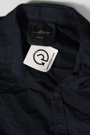 Мъжка риза Zara Man, Размер M, Цвят Син, Цена 5,04 лв.