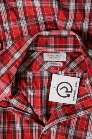 Herrenhemd Zara Man, Größe XL, Farbe Rot, Preis € 16,70