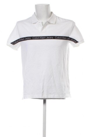 Мъжка тениска Calvin Klein Jeans, Размер M, Цвят Бял, Цена 68,00 лв.