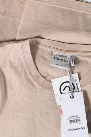 Мъжка тениска Cleptomanicx, Размер L, Цвят Бежов, Цена 52,00 лв.