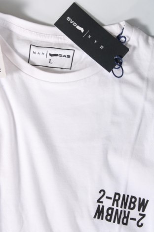Herren T-Shirt Gas, Größe L, Farbe Weiß, Preis 26,80 €