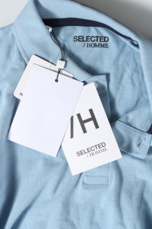 Herren T-Shirt Selected Homme, Größe L, Farbe Blau, Preis € 13,92